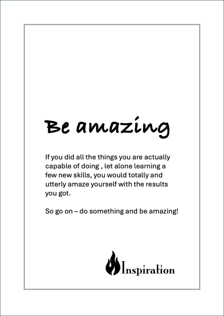 'Be Amazing' Print