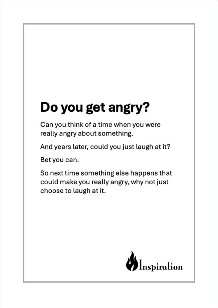 'Do You Get Angry' Print