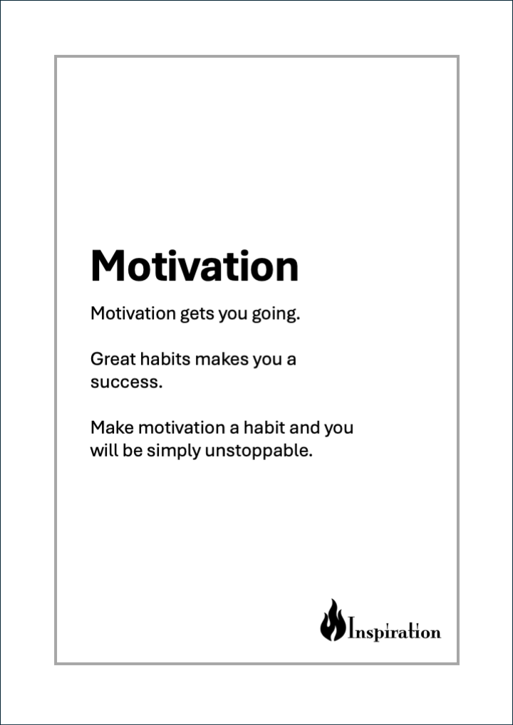 'Motivation & Habits' Print