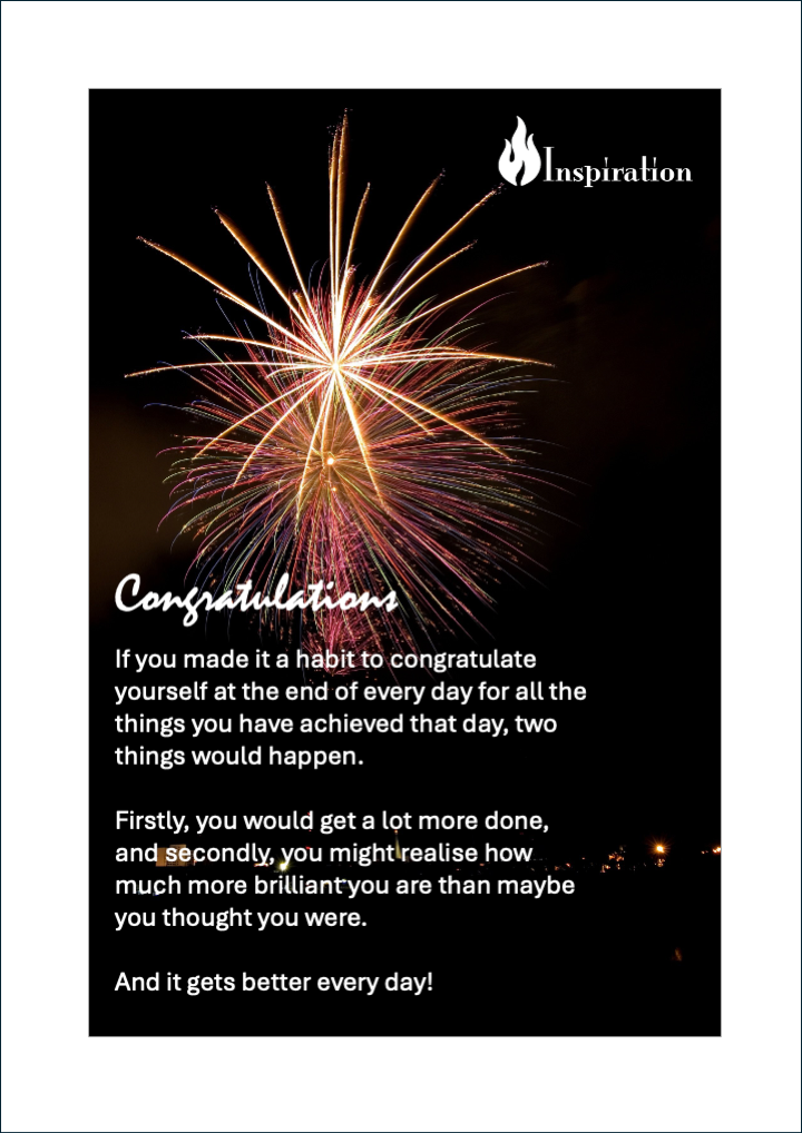 'Congratulate Yourself' Print